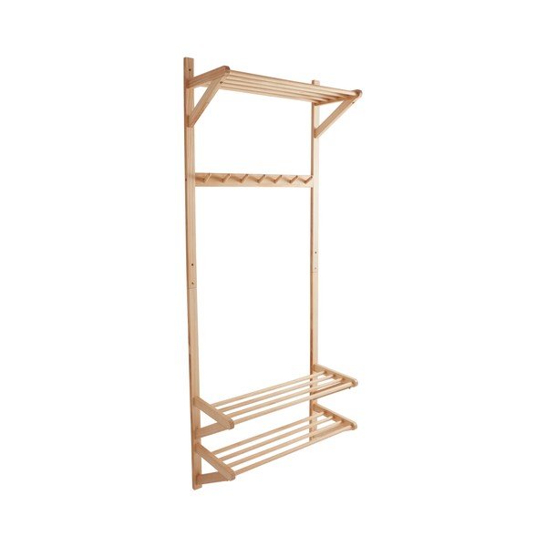 Predsieňová zostava z borovicového dreva v svetlo prírodnej farbe 75x190x32 cm Cole – Jotex