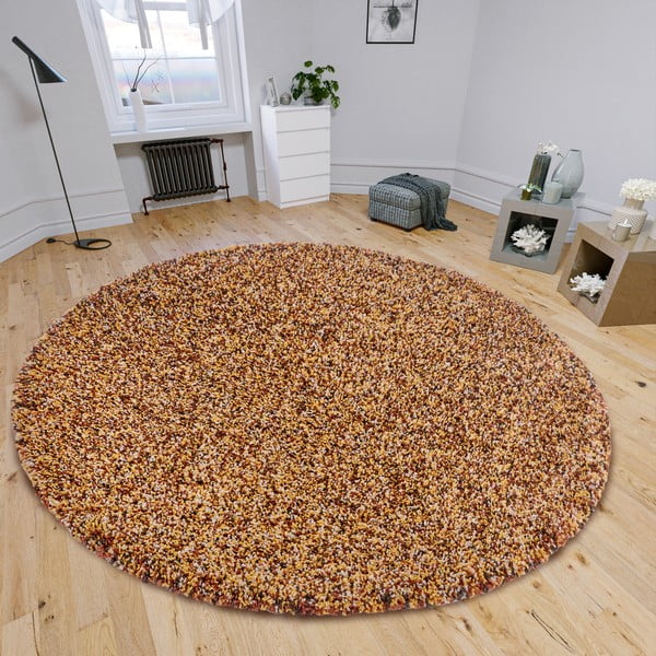 Okrúhly koberec v bronzovej farbe ø 160 cm Shag – Hanse Home-image-1