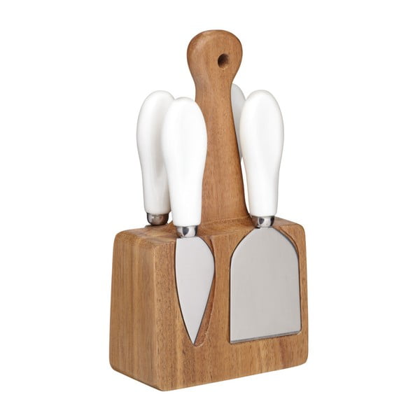 Sada 5 nožov na syry s dreveným stojanom Kitchen Craft Artesa