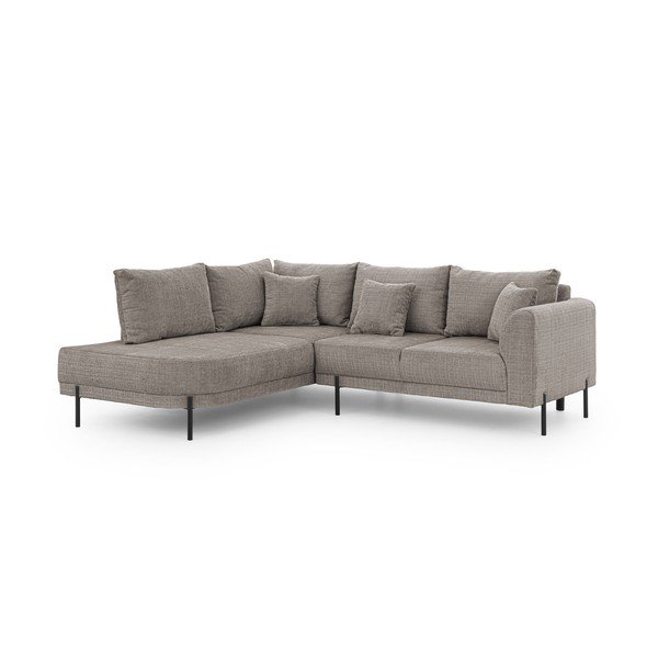 Taupe ženilková rohová pohovka (ľavý roh/do L) Mauris  – Ropez-image-2