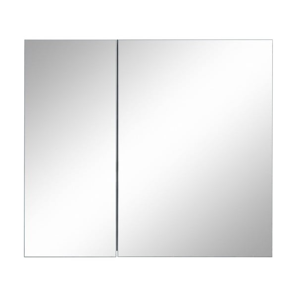 Biela nástenná kúpeľňová skrinka so zrkadlom Støraa Wisla, 80 x 70 cm-image-1