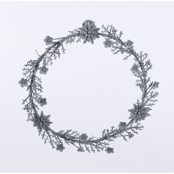 Kovový veniec Wreath, sivý