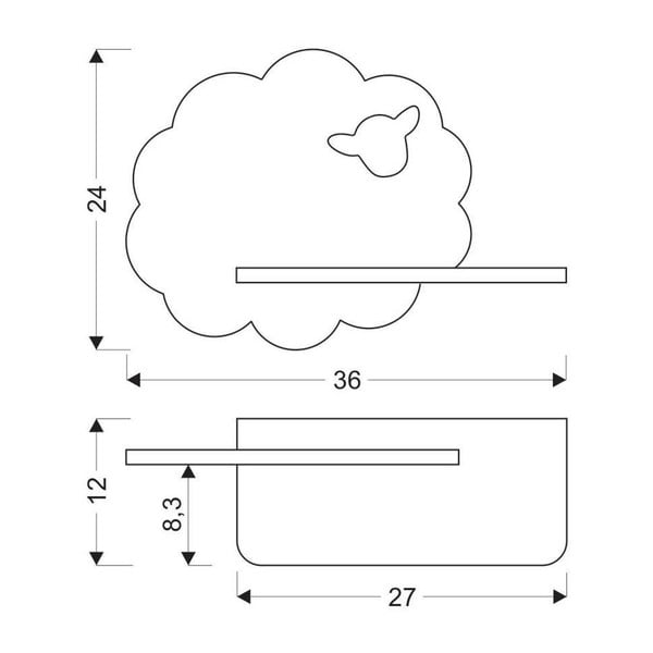 Čierne detské svietidlo Sheep - Candellux Lighting-image-2