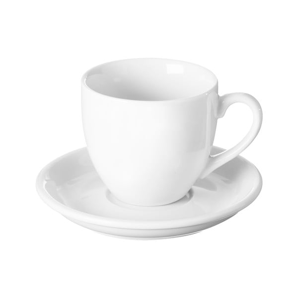 Biela šálka na espresso s tanierikom Price & Kensington Simplicity, 125 ml