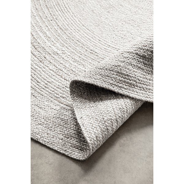 Biely obojstranný/ručne tkaný jutový okrúhly koberec ø 140 cm Braided – Hanse Home-image-2