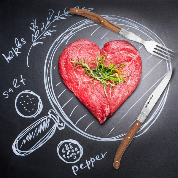 Antikoro príbor 2 ks v striebornej farbe/v prírodnej farbe – Orion-image-4