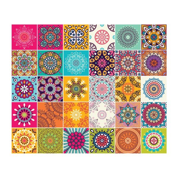 Sada 30 samolepiek na nábytok Ambiance Tiles Stickers For Furniture Lopez, 20 × 20 cm-image-2