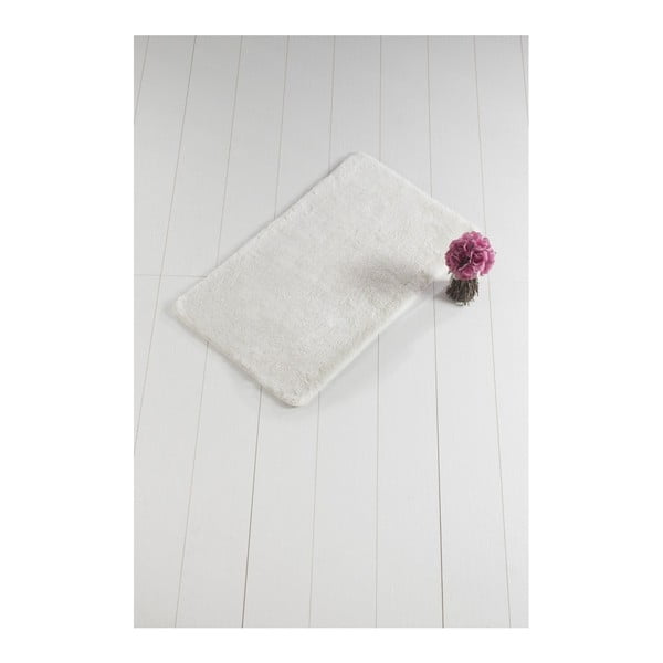 Biela kúpeľňová predložka Minto Duratto, 100 × 60 cm