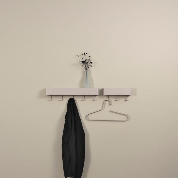 Taupe kovový nástenný vešiak s poličkou 52 cm Dax Play – Spinder Design-image-1