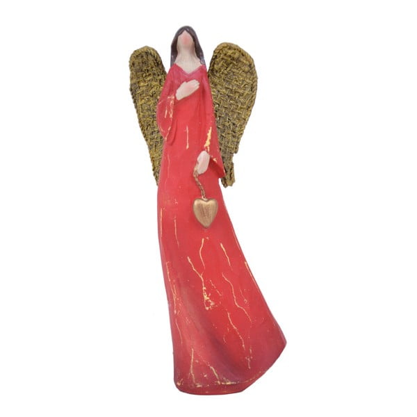 Dekoratívny anjel v červených šatách Ego Dekor Jeanine
