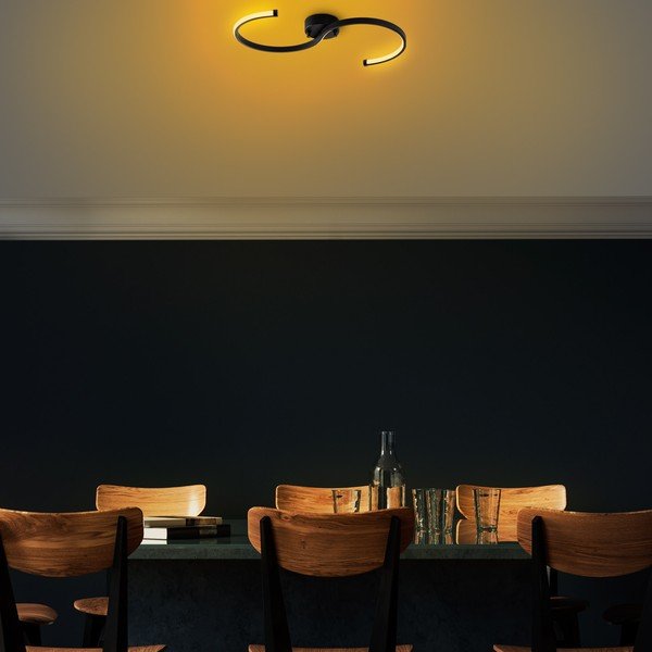 Čierne LED stropné svietidlo 25x10 cm Es – Opviq lights-image-4