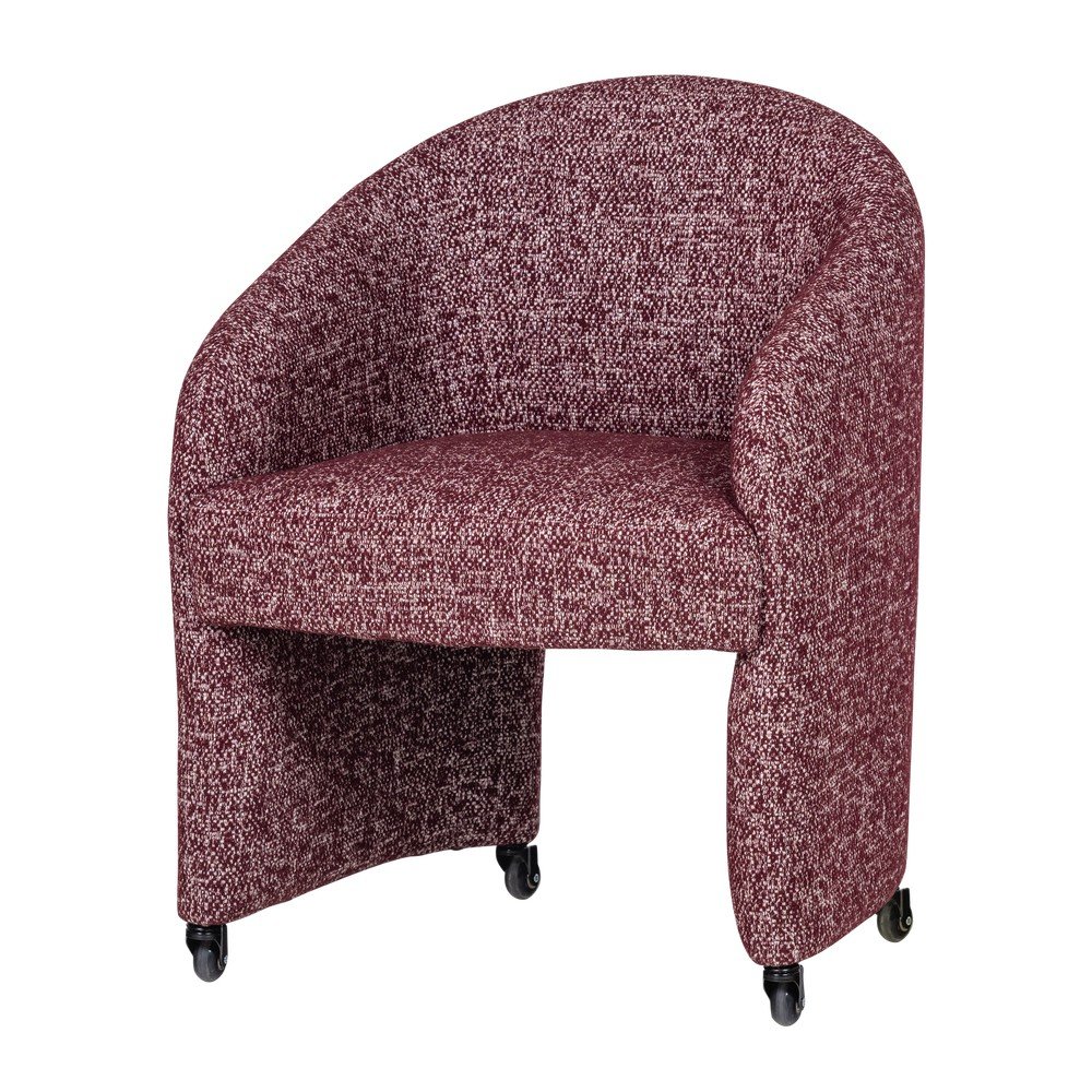 Vínovočervená čalúnená kancelárska stolička Cordo – WOOOD