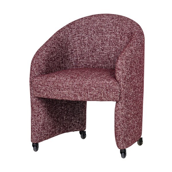 Vínovočervená čalúnená kancelárska stolička Cordo – WOOOD