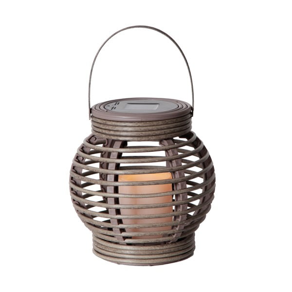 Hnedý solárny LED lampáš vhodný do exteriéru Star Trading Rustic, výška 16 cm-image-2