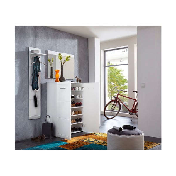 Biely nástenný vešiak s poličkou Adana - Germania-image-2