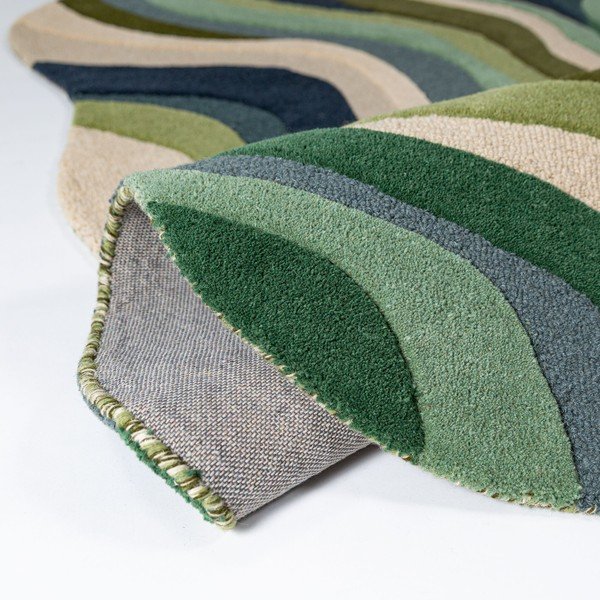 Zelený ručne tkaný vlnený koberec 200x290 cm Envy Wool – Flair Rugs-image-3