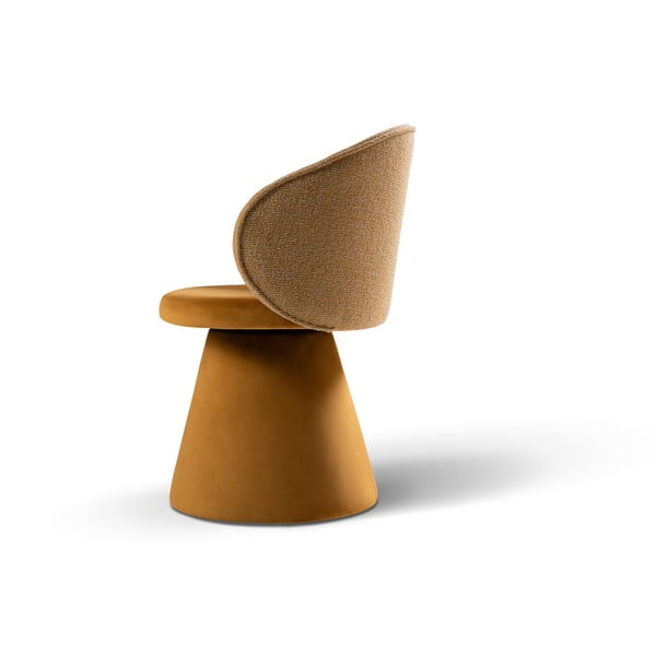 Zamatové kreslo v horčicovej farbe Inez – Micadoni -image-3