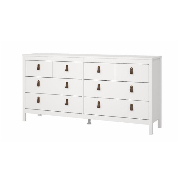 Biela nízka komoda 159x80 cm Madrid – Tvilum