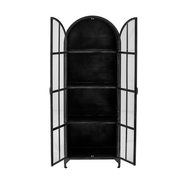 Čierna kovová vitrína 56,5x152,5 cm Papole – Bloomingville-image-3