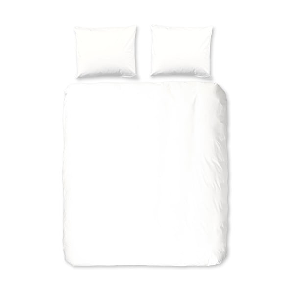 Biele flanelové predĺžené obliečky na dvojlôžko 240x220 cm – Good Morning