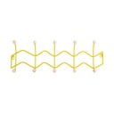 Žltý kovový nástenný vešiak 61 cm Zig Zag – PT LIVING