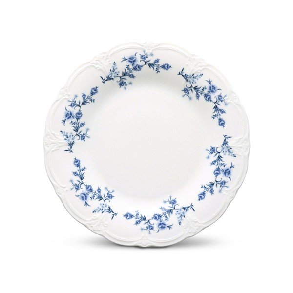 Biely/modrý dezertný porcelánový tanier ø 16 cm Retro – BonBistro