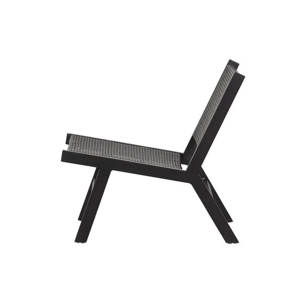 Čierne záhradné kreslo WOOOD Puk-image-2