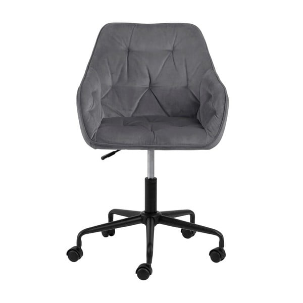 Sivá kancelárska stolička so zamatovým povrchom Actona Brooke-image-3