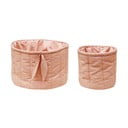 Svetloružové látkové detské úložné boxy v súprave 2 ks ø 30x20 cm Bambie Vintage Nude – Lorena Canals
