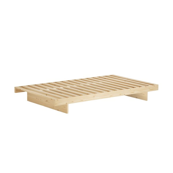 Jednolôžková posteľ z borovicového dreva s roštom 90x200 cm v prírodnej farbe Kanso – Karup Design