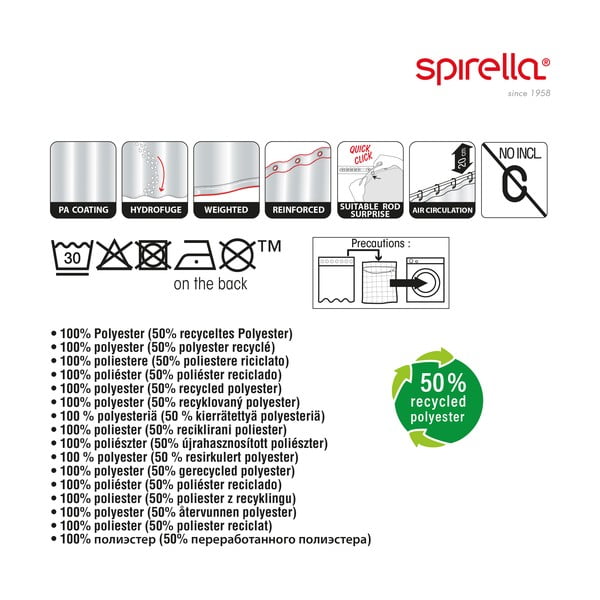 Sprchový záves 180x200 cm Rings – Spirella-image-2