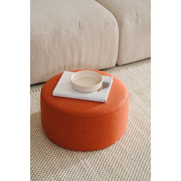 Vlnený taburet v terakotovej farbe Folk – noo.ma-image-1