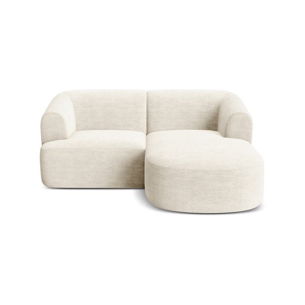 Béžová menčestrová rohová pohovka (pravý roh/s leňoškou) Campi – Cosmopolitan Design-image-2