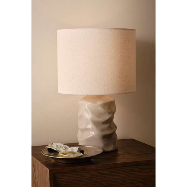 Sivá keramická stolová lampa (výška  40 cm) Milera – Jotex-image-1