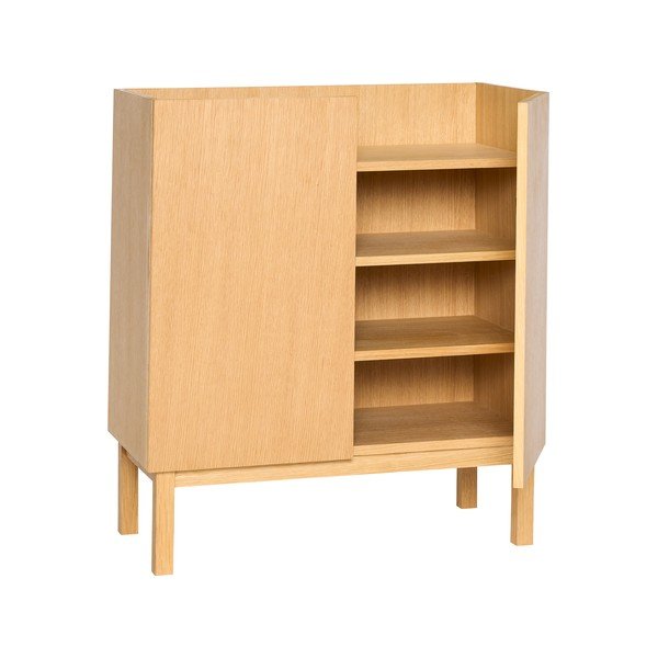 Skrinka v dekore duba v prírodnej farbe 80x90x40 cm Ark – Hübsch-image-4