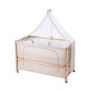 Postieľka na kolieskach s baldachýnom v prírodnej farbe 60x120 cm Liebhabär – Roba