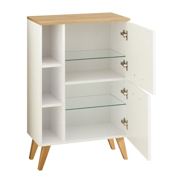 Biela nízka/závesná kúpeľňová skrinka 77x60 cm Quickset 383 – Pelipal-image-3