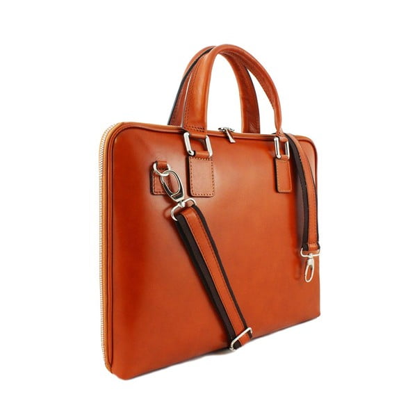 Kožená unisex taška Manola Cognac-image-1