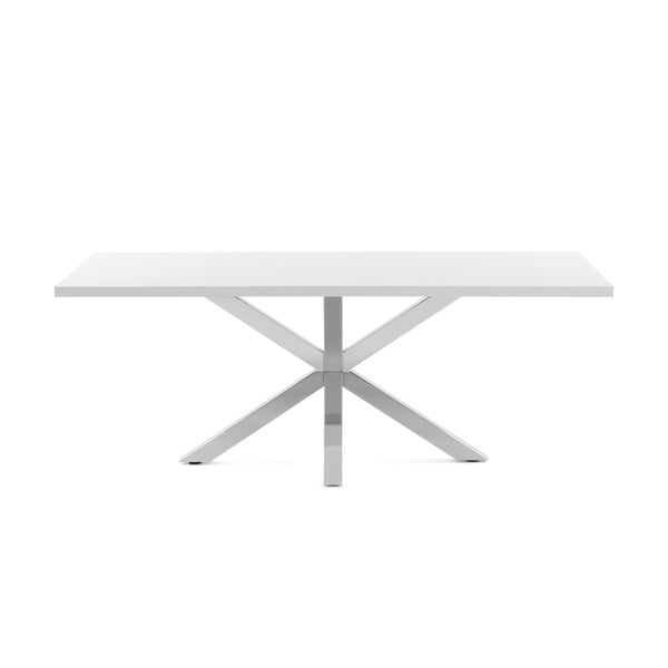 Biely jedálenský stôl s antikoro podnožím Kave Home Arya, 160 x 100 cm-image-3