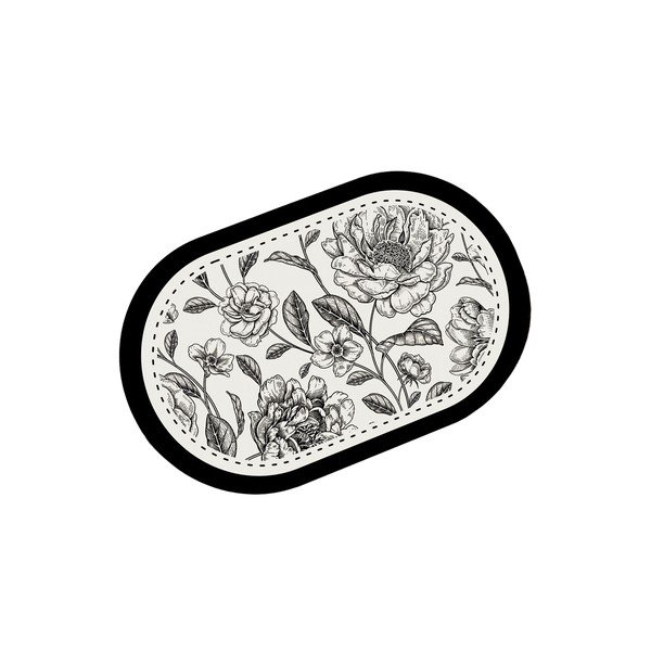 Čiern-obiela kúpeľňová predložka 60x100 cm Rasse – Foutastic