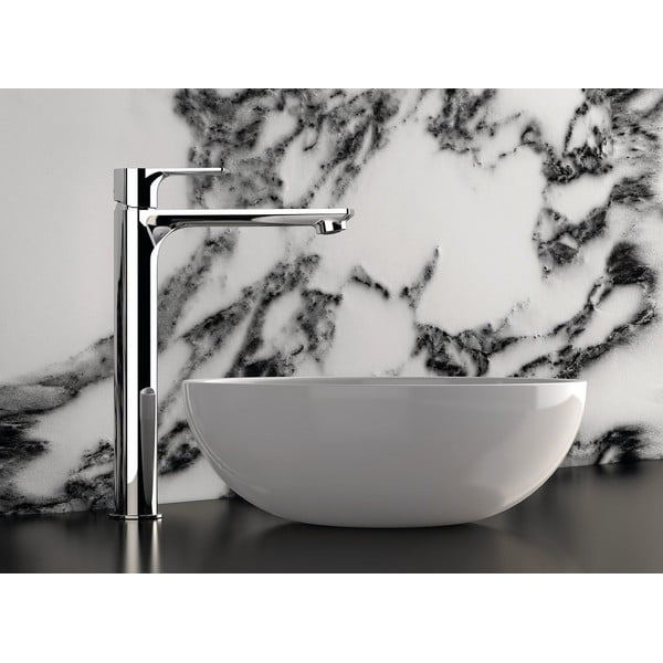 Stojančeková umývadlová batéria v lesklej striebornej farbe Pax – Sapho-image-1