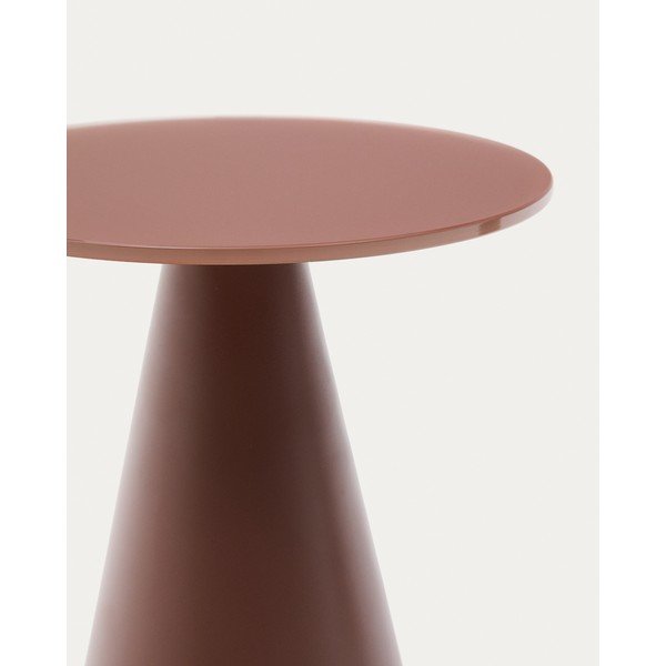 Okrúhly odkladací stolík so sklenenou doskou ø 30 cm Wilshire – Kave Home-image-3