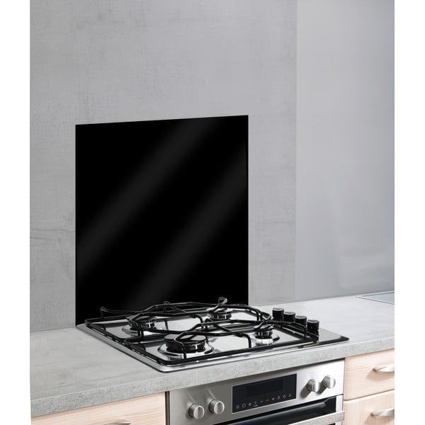 Čierny sklenený kryt na stenu pri sporáku Wenko, 70 x 60 cm-image-2