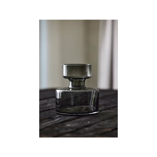 Sivá sklenená váza Lyngby Glas Tubular, výška 20 cm-image-1