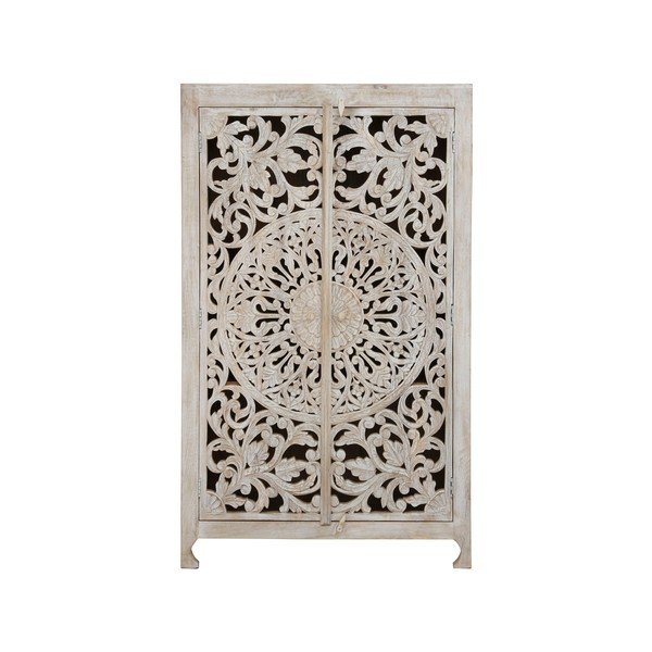 Krémová skrinka z mangového dreva 165x40 cm Kalita – Støraa