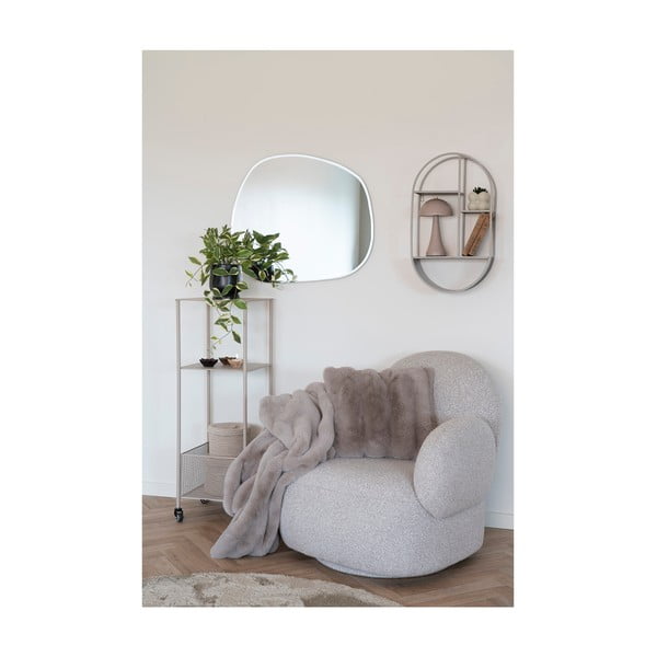 Sivá/béžová deka z umelej kožušiny 130x180 cm Galena – House Nordic-image-2