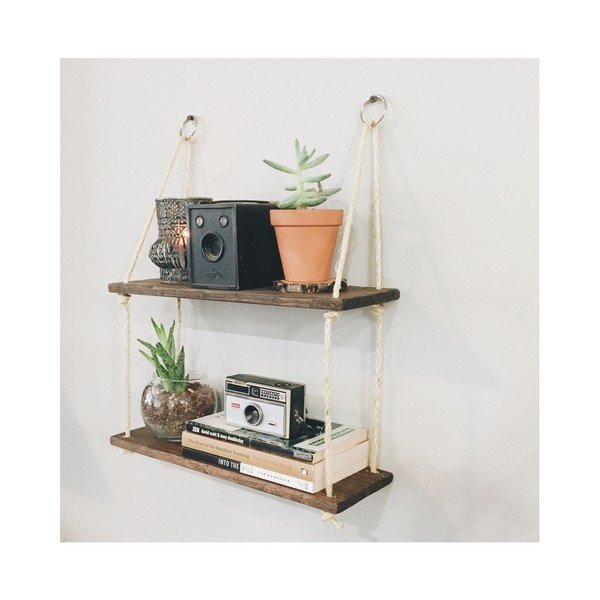 Drevená závesná polica Stringy-image-2