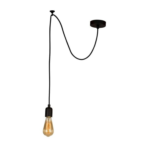 Čierne závesné svietidlo Wire Hanging Lamp Larro