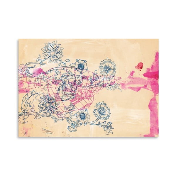 Plagát Pink Ink Study, 30x42 cm