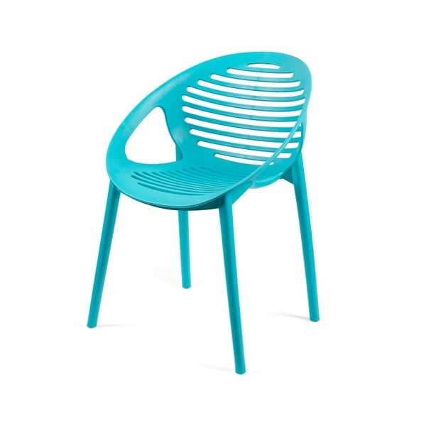 Tyrkysovomodrá plastová záhradná stolička Joanna – Bonami Selection